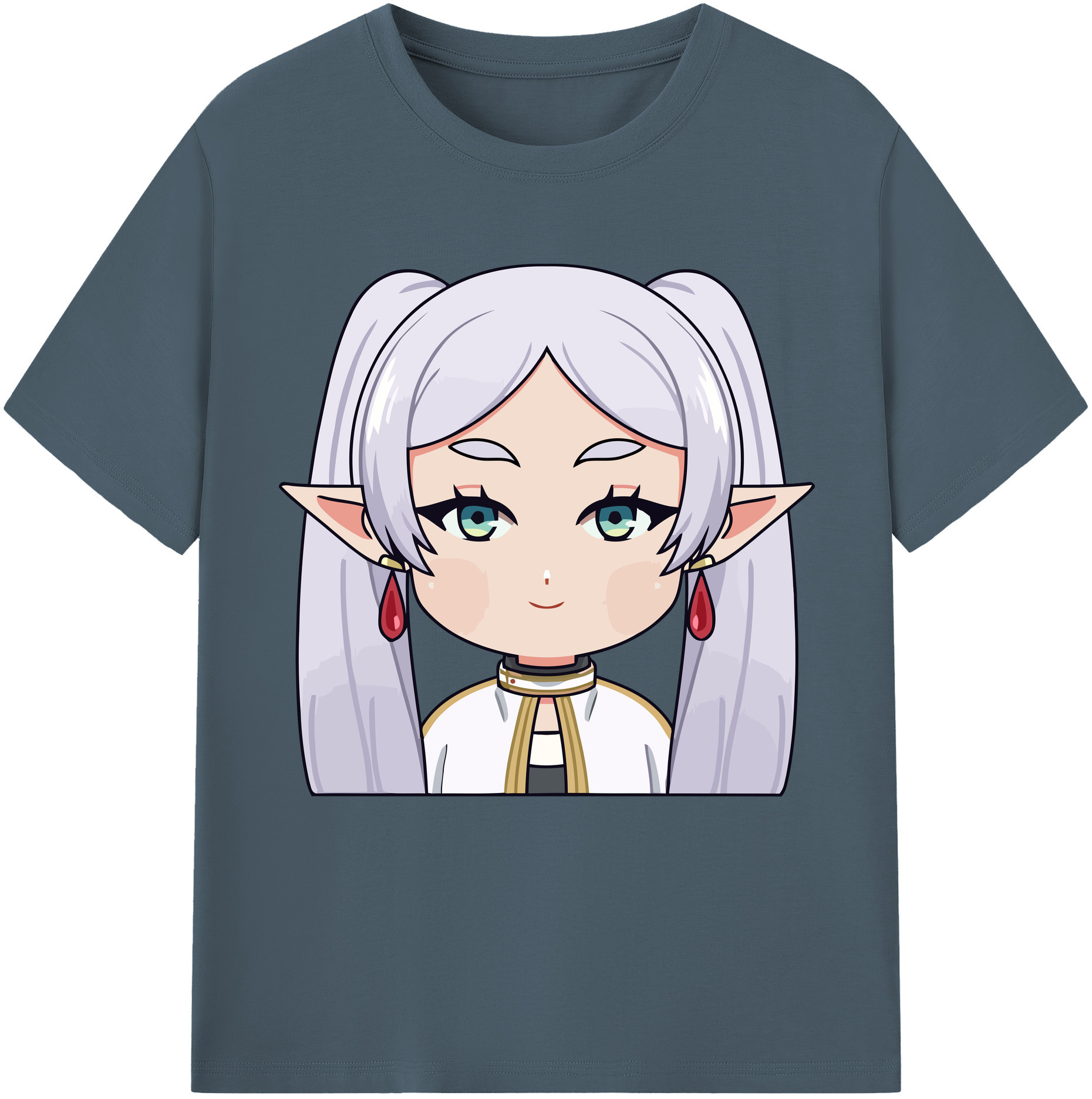 （画像用） 葬送のフリーレン Frieren 綿100％半袖Tシャツ（フロントプリント）